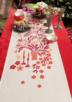 Gudrun Sjödén Küche & Esszimmer|Tischdecken & -läufer>Tischläufer „Gnistra“ aus Bio-Baumwolle Tomate