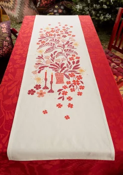 Gudrun Sjödén Küche & Esszimmer|Tischdecken & -läufer>Tischläufer „Gnistra“ aus Bio-Baumwolle Tomate