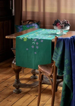 Gudrun Sjödén Tischdecken & -läufer|Küche & Esszimmer>Tischläufer „Gnistra“ aus Bio-Baumwolle Hellflaschengrün