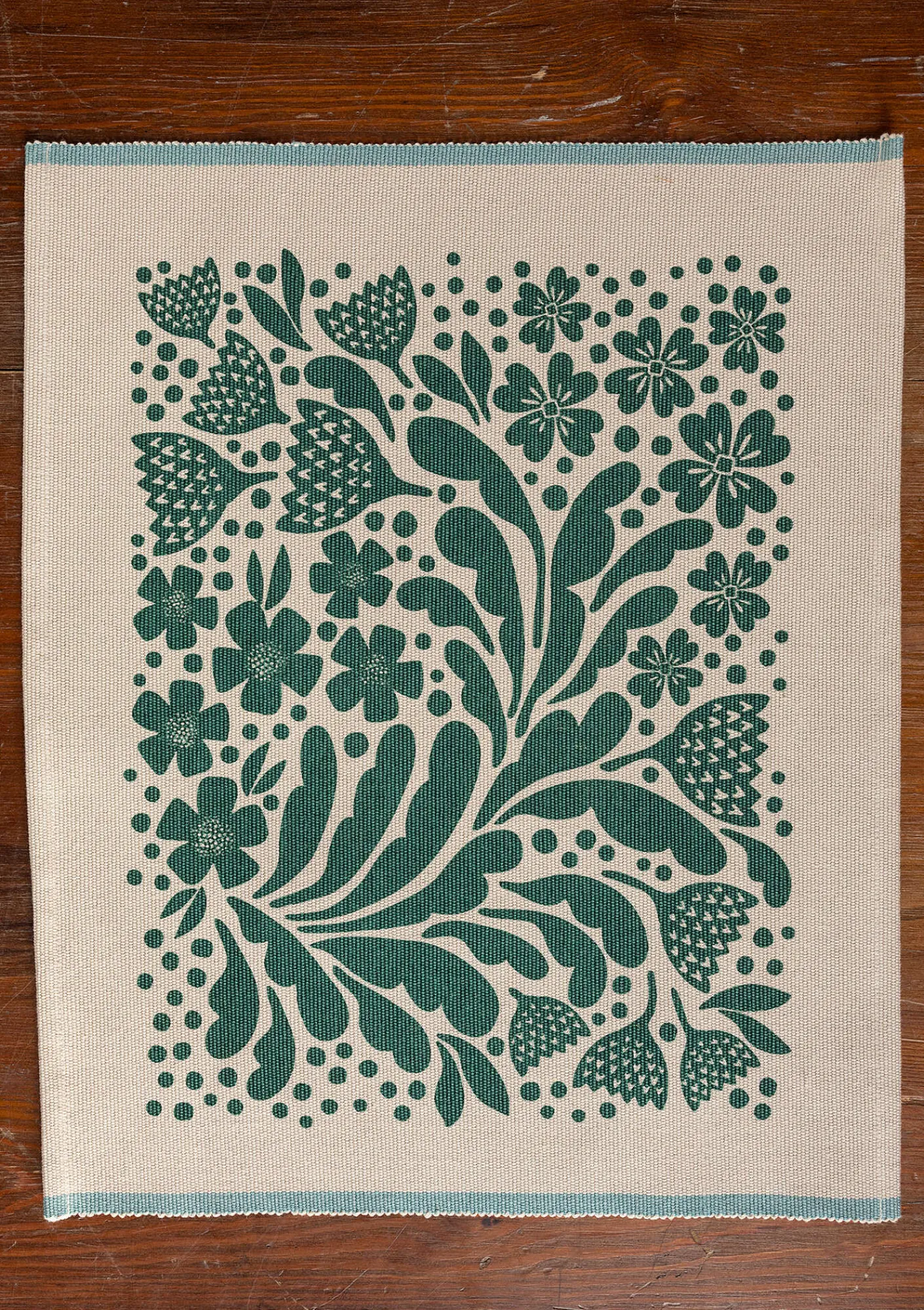 Gudrun Sjödén Küche & Esszimmer>Tischset „Gnistra“ aus Bio-Baumwolle Hellflaschengrün