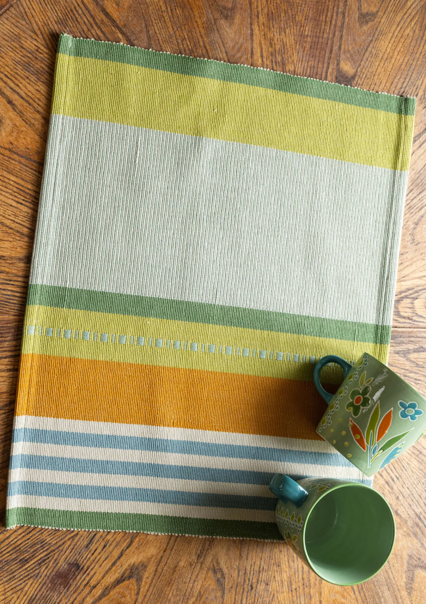 Gudrun Sjödén Tischdecken & -läufer|Küche & Esszimmer>Tischset „Wild rose“ aus Bio-Baumwolle Blattgrün