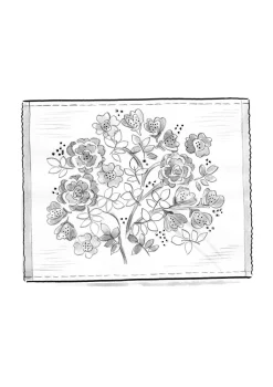 Gudrun Sjödén Tischdecken & -läufer|Küche & Esszimmer>Tischset „Wild rose“ aus Bio-Baumwolle Aschgrau