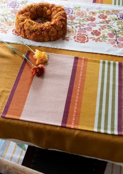 Gudrun Sjödén Tischdecken & -läufer|Küche & Esszimmer>Tischset „Wild rose“ aus Bio-Baumwolle Weinrot