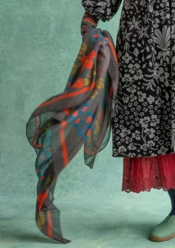 Gudrun Sjödén Accessoires>Tuch „Katla“ aus Wolle Dunkelaschgrau