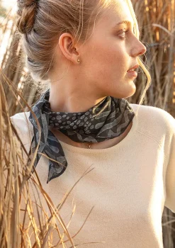 Gudrun Sjödén Schals Und Tücher>Tuch „Midgård“ aus Bio-Baumwolle Schwarz