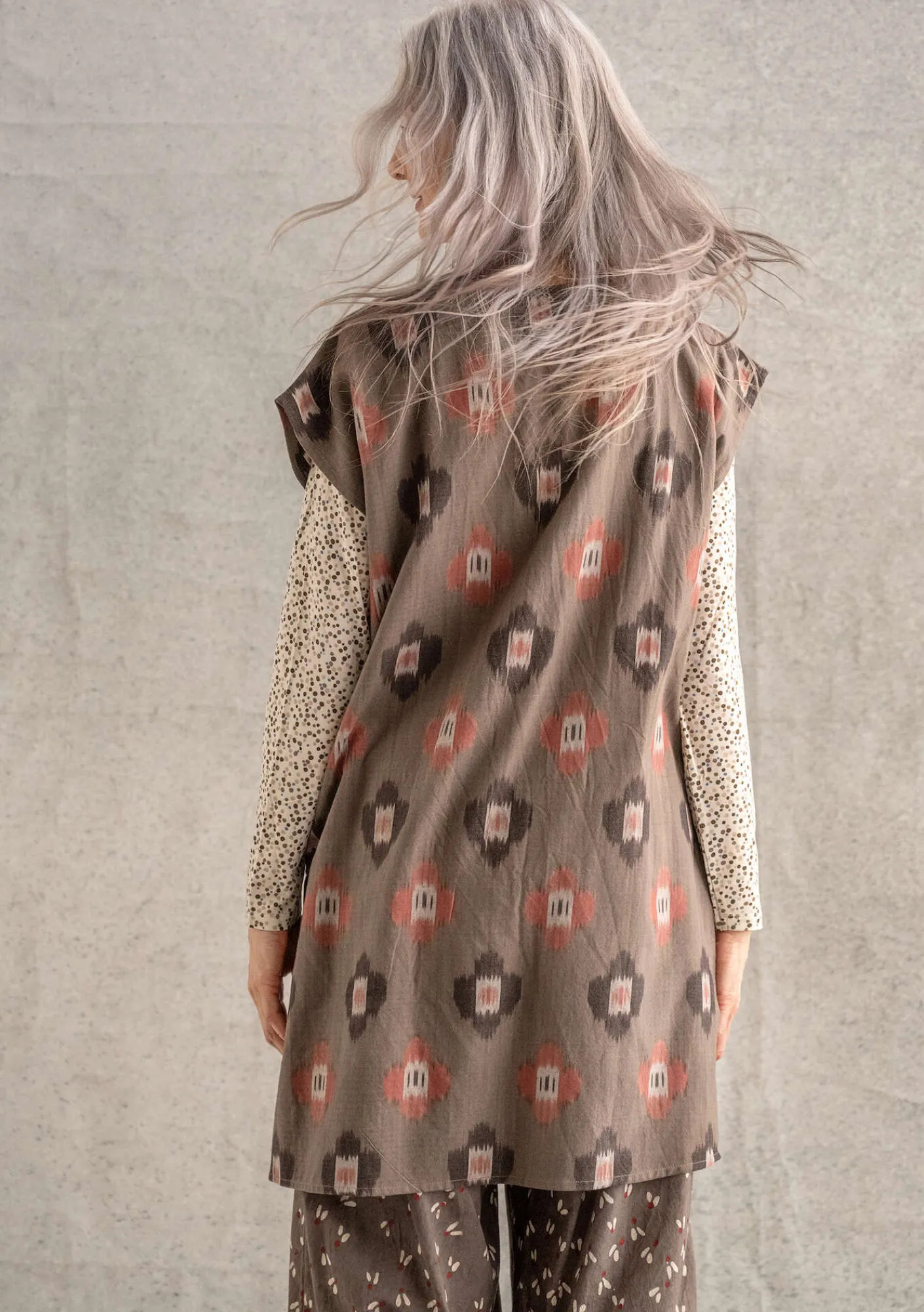 Gudrun Sjödén Tuniken>Tunika „Harda“ aus Baumwollgewebe Kartoffel