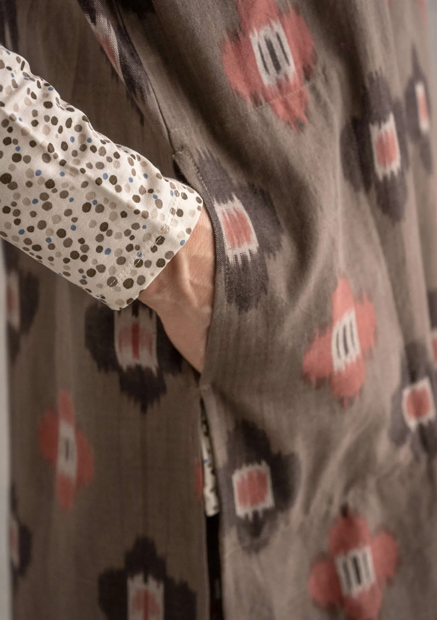 Gudrun Sjödén Tuniken>Tunika „Harda“ aus Baumwollgewebe Kartoffel