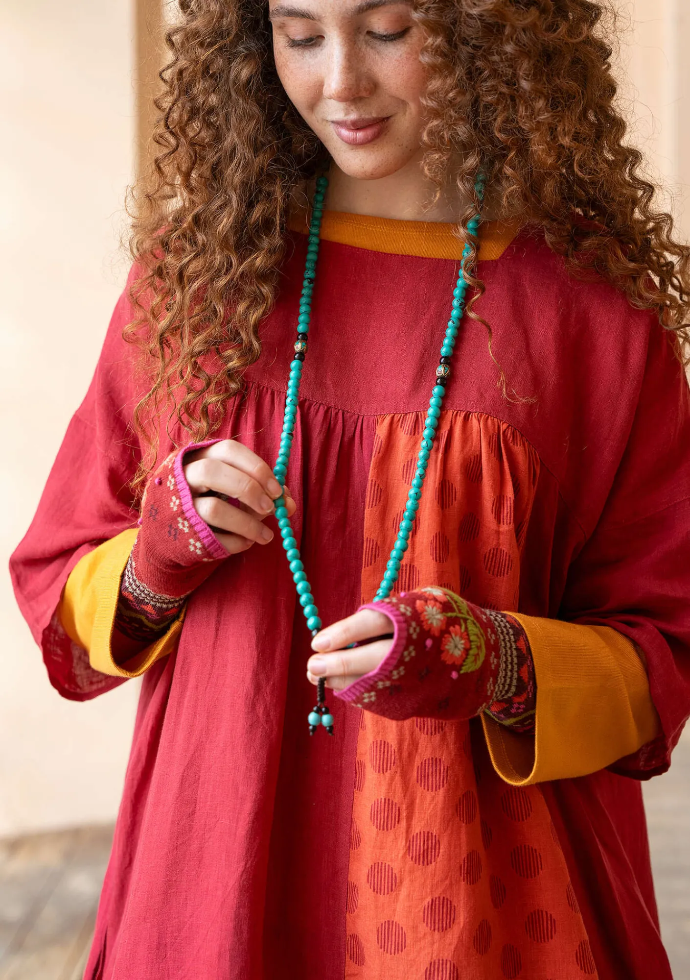 Gudrun Sjödén Tuniken>Tunika „Sonata“ aus Leinen Rosenholz