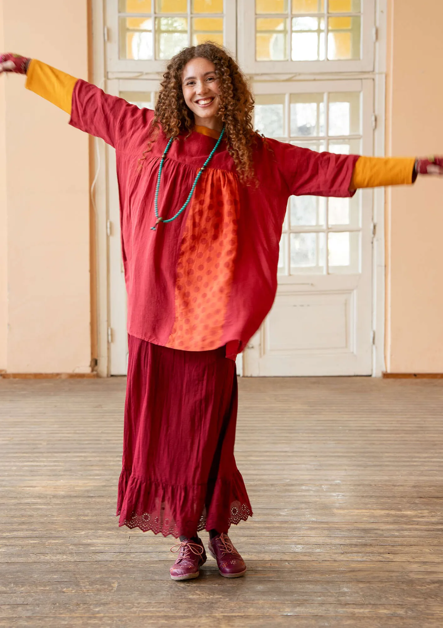 Gudrun Sjödén Tuniken>Tunika „Sonata“ aus Leinen Rosenholz