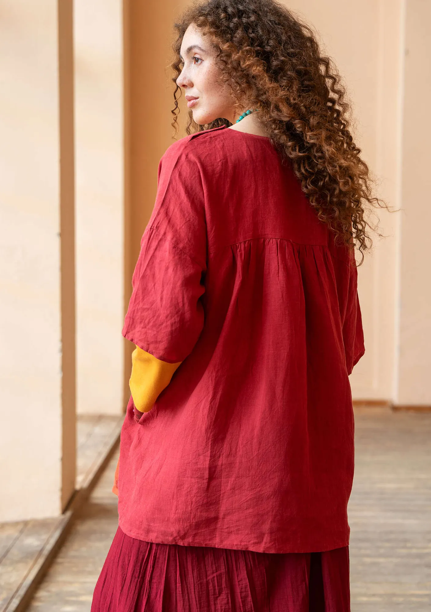 Gudrun Sjödén Tuniken>Tunika „Sonata“ aus Leinen Rosenholz