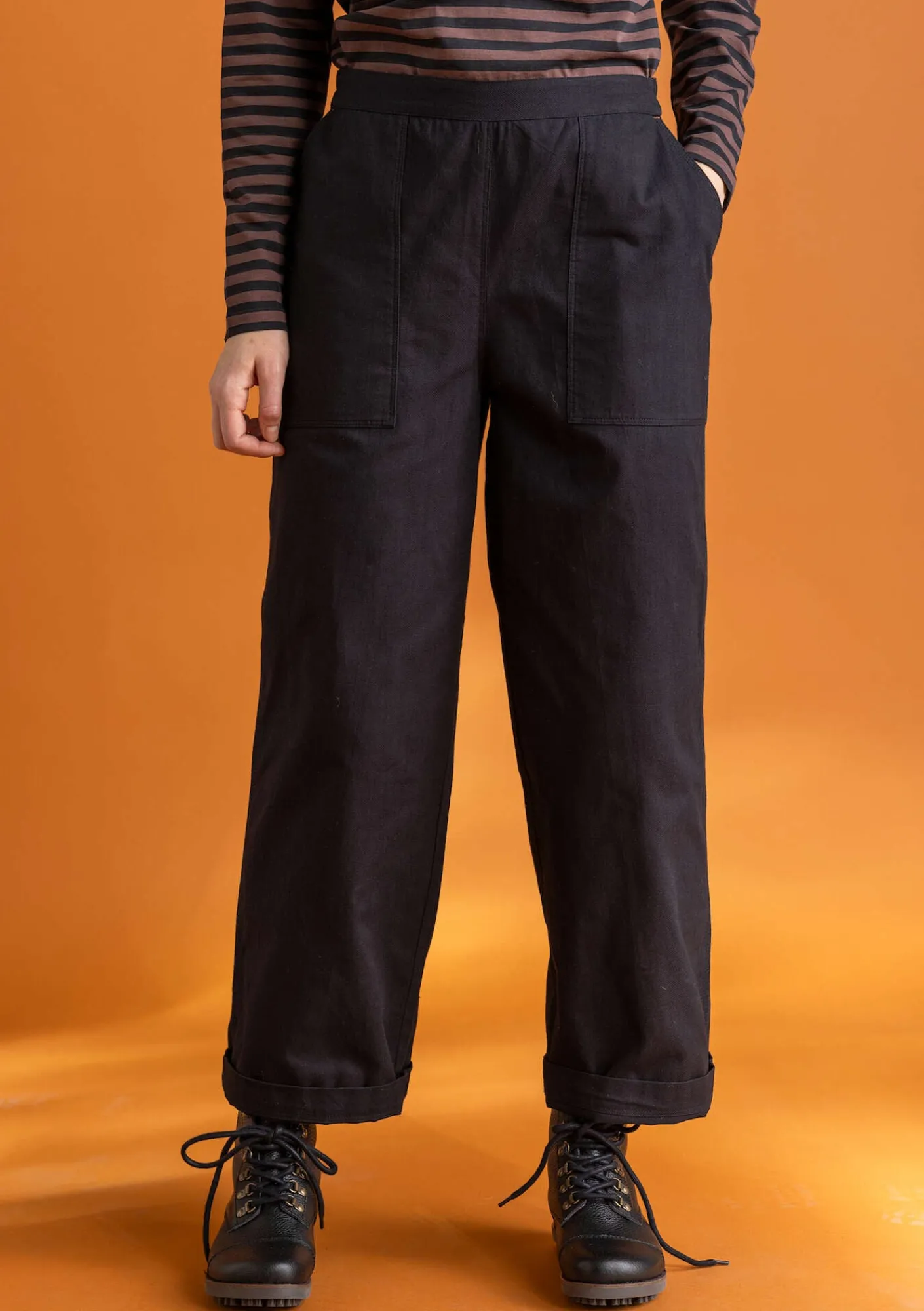 Gudrun Sjödén Hosen>Twillhose aus Bio-Baumwolle Schwarz