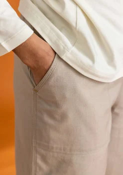 Gudrun Sjödén Hosen>Twillhose aus Bio-Baumwolle Taupe