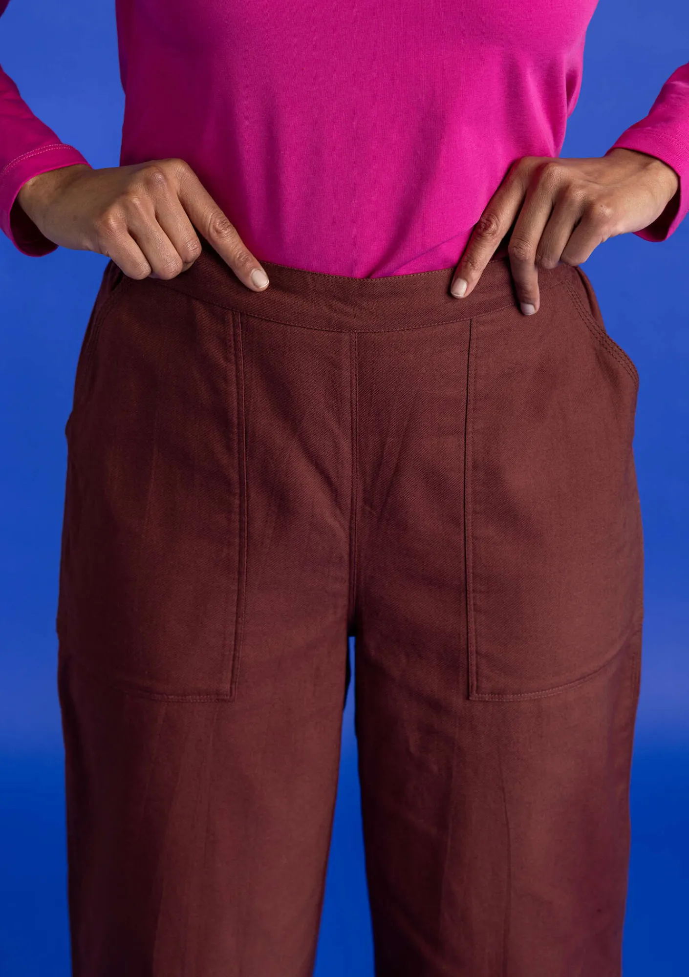 Gudrun Sjödén Hosen>Twillhose aus Bio-Baumwolle Rotebete