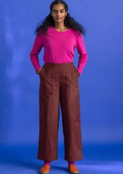 Gudrun Sjödén Hosen>Twillhose aus Bio-Baumwolle Rotebete