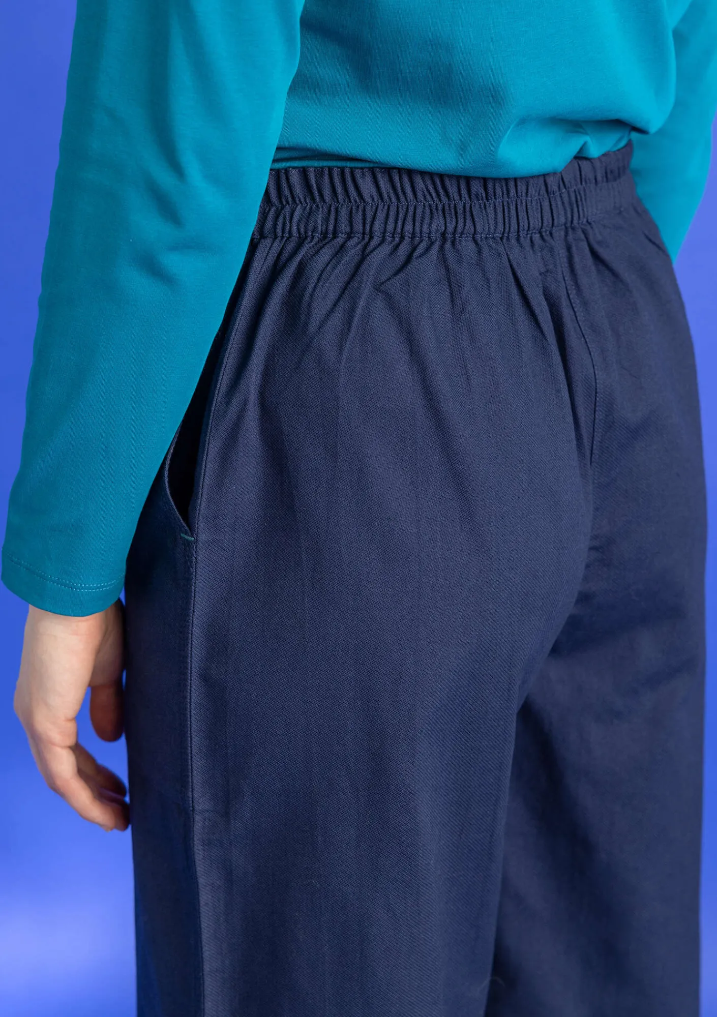 Gudrun Sjödén Hosen>Twillhose aus Bio-Baumwolle Dunkelindigo