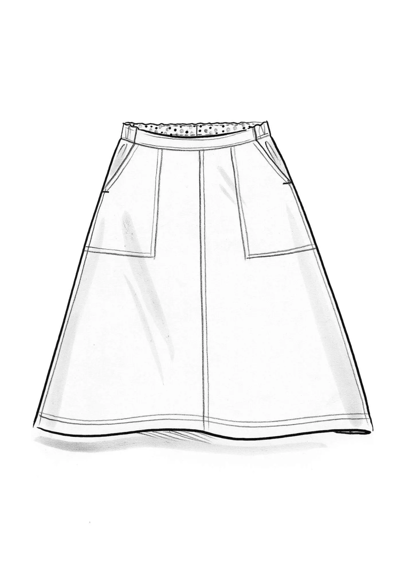 Gudrun Sjödén Röcke>Twillrock aus Bio-Baumwolle Taupe