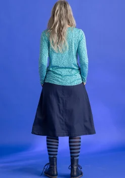 Gudrun Sjödén Röcke>Twillrock aus Bio-Baumwolle Dunkelindigo