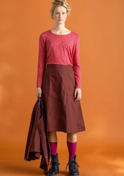 Gudrun Sjödén Röcke>Twillrock aus Bio-Baumwolle Rotebete