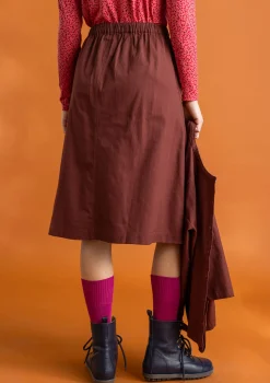 Gudrun Sjödén Röcke>Twillrock aus Bio-Baumwolle Rotebete