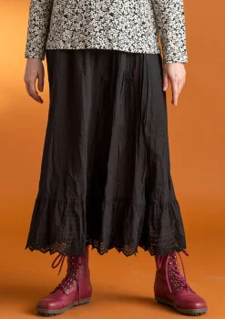 Gudrun Sjödén Röcke>Unterrock aus Bio-Baumwollgewebe Schwarz