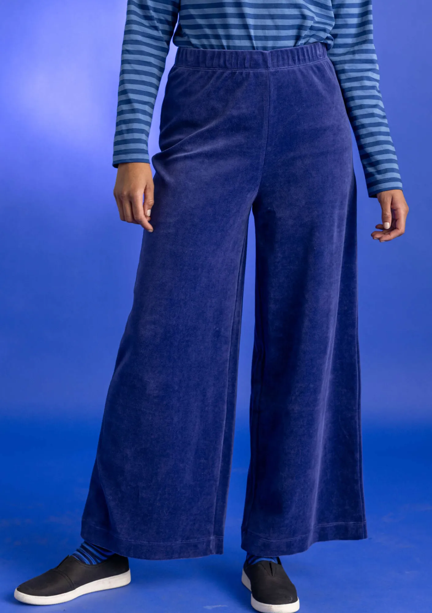 Gudrun Sjödén Hosen>Velourshose aus Bio-Baumwolle/Recycling-Polyester Veilchen