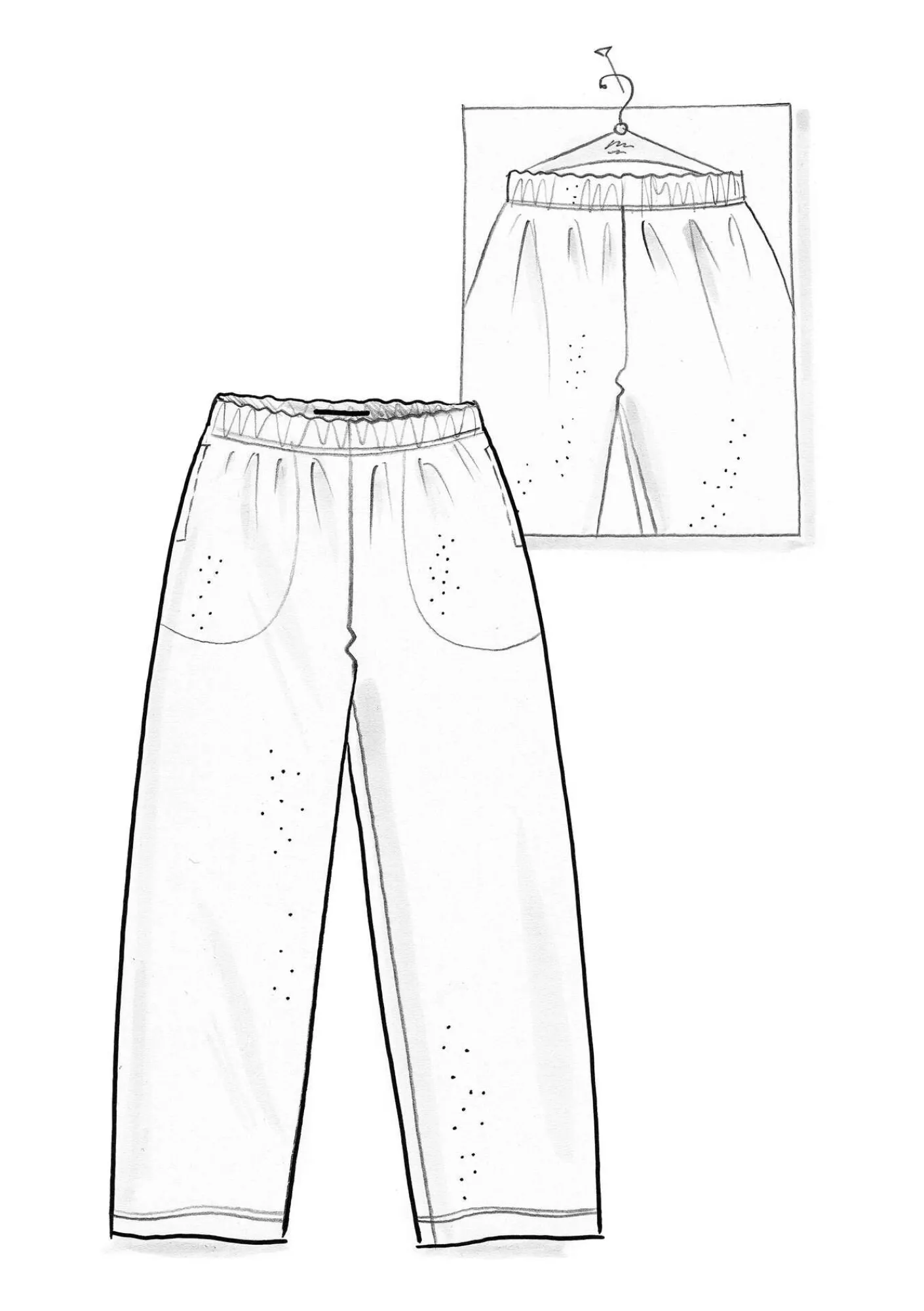 Gudrun Sjödén Hosen>Velourshose „Nora“ aus Bio-Baumwolle/Recycling-Polyester Indigogrün