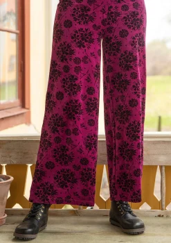 Gudrun Sjödén Hosen>Velourshose „Selma“ aus Bio-Baumwolle/Recycling-Polyester Traube