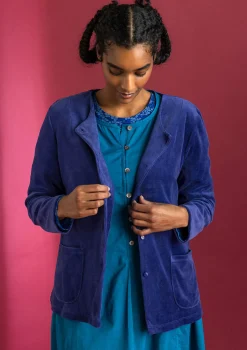 Gudrun Sjödén Strickjacken|Pullover & Shirts>Veloursjacke aus Bio-Baumwolle/Recycling-Polyester Veilchen