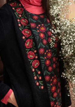 Gudrun Sjödén Jacken & Mäntel|Strickjacken>Veloursjacke „Nora“ aus Bio-Baumwolle/Recycling-Polyester Schwarz