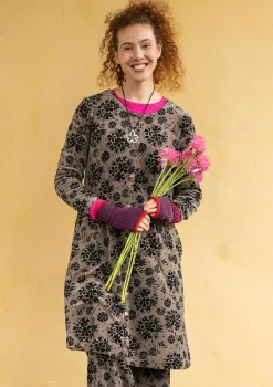 Gudrun Sjödén Kleider>Velourskleid „Selma“ aus Bio-Baumwolle/Recycling-Polyester Kartoffel