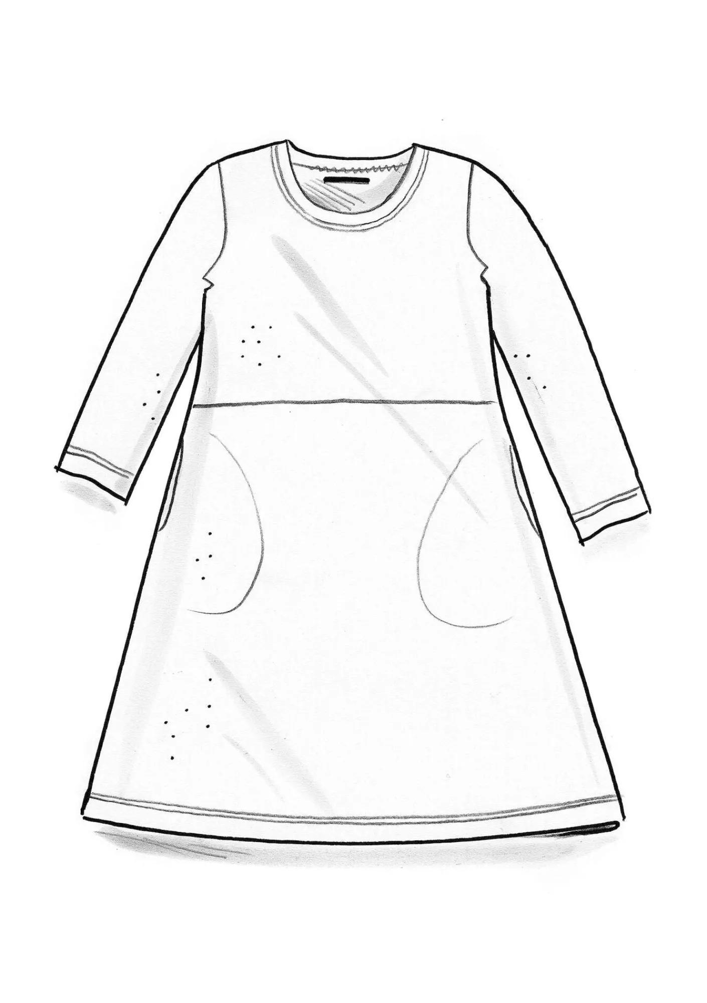 Gudrun Sjödén Tuniken>Velourstunika aus Bio-Baumwolle/Recycling-Polyester Curry