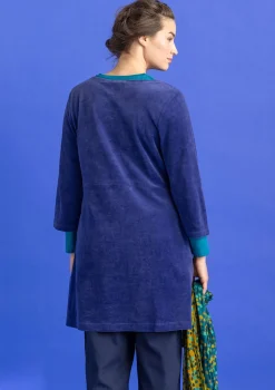 Gudrun Sjödén Tuniken>Velourstunika aus Bio-Baumwolle/Recycling-Polyester Veilchen