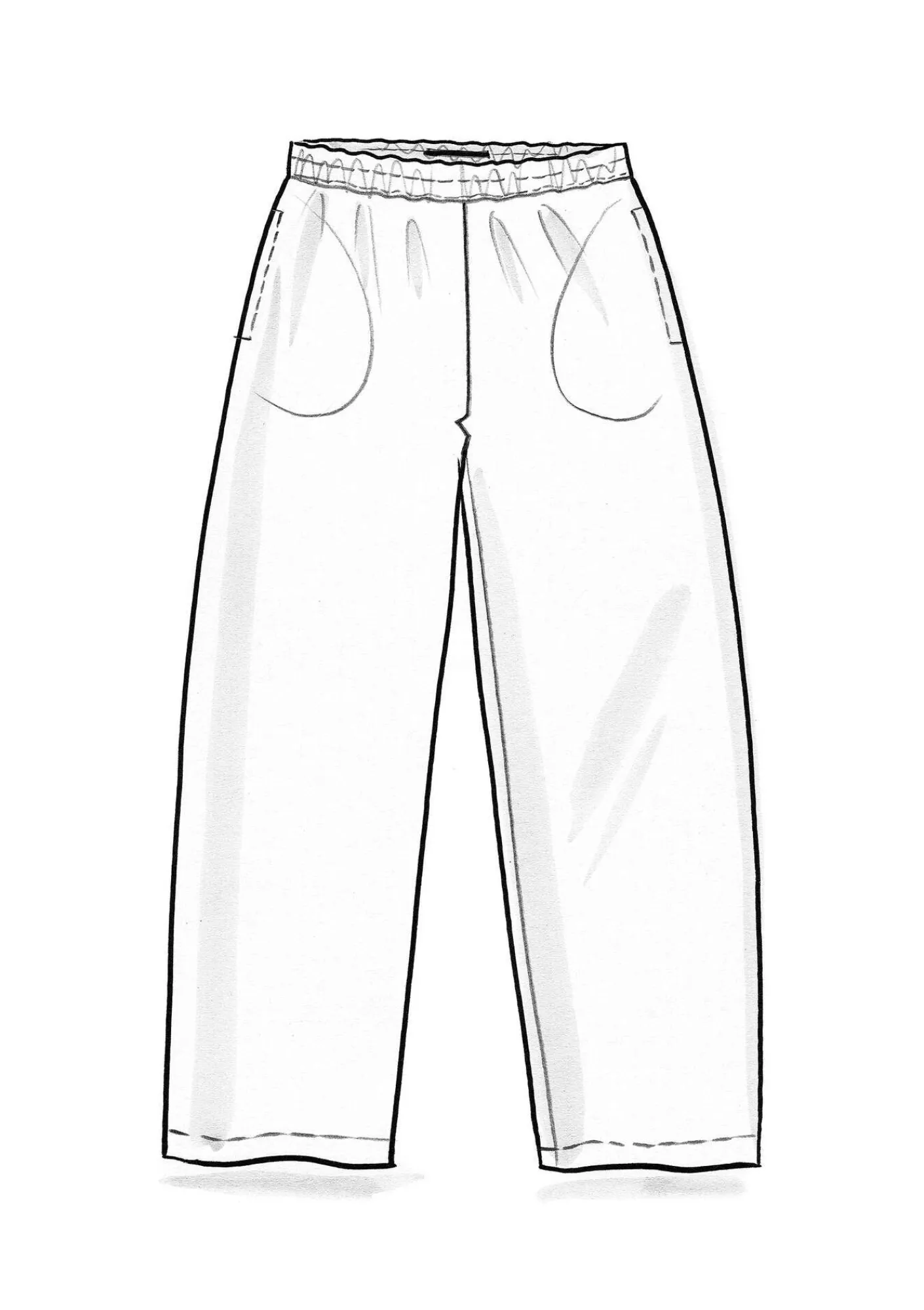 Gudrun Sjödén Hosen>Webhose aus Bio-Baumwolle/Leinen Natur