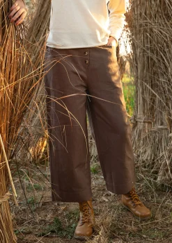 Gudrun Sjödén Hosen>Webhose aus Leinen/Bio-Baumwolle Kartoffel