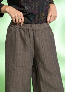 Gudrun Sjödén Hosen>Webhose „Woodland“ aus Bio-Baumwolle/Leinen Taupe