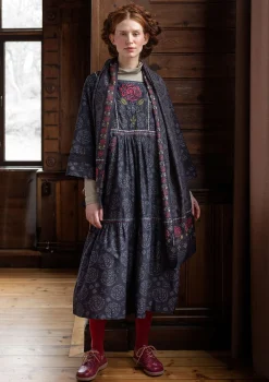 Gudrun Sjödén Kleider>Webkleid „Kamelia“ aus Bio-Baumwolle/Seide Schwarz