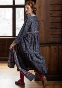 Gudrun Sjödén Kleider>Webkleid „Kamelia“ aus Bio-Baumwolle/Seide Schwarz