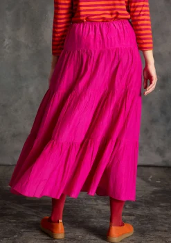 Gudrun Sjödén Röcke>Webrock aus Baumwolle/Seide Cerise