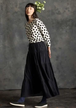 Gudrun Sjödén Röcke>Webrock aus Baumwolle/Seide Schwarz