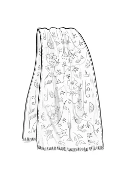 Gudrun Sjödén Accessoires|Schals Und Tücher>Webschal „Fyrverkeri“ aus Wolle Schwarz