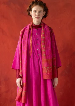 Gudrun Sjödén Accessoires>Webschal „Kamelia“ aus Bio-Baumwolle/Seide Cerise
