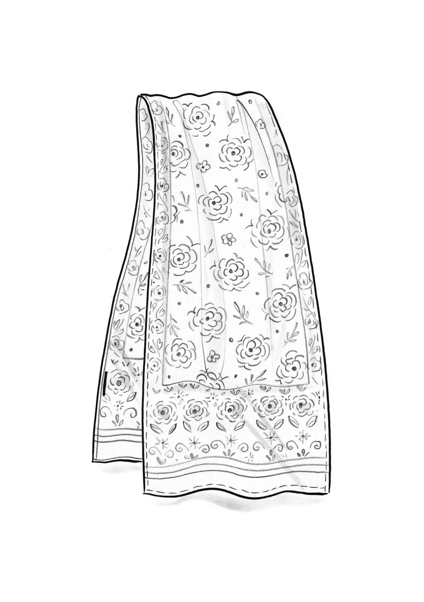 Gudrun Sjödén Accessoires>Webschal „Kamelia“ aus Bio-Baumwolle/Seide Cerise