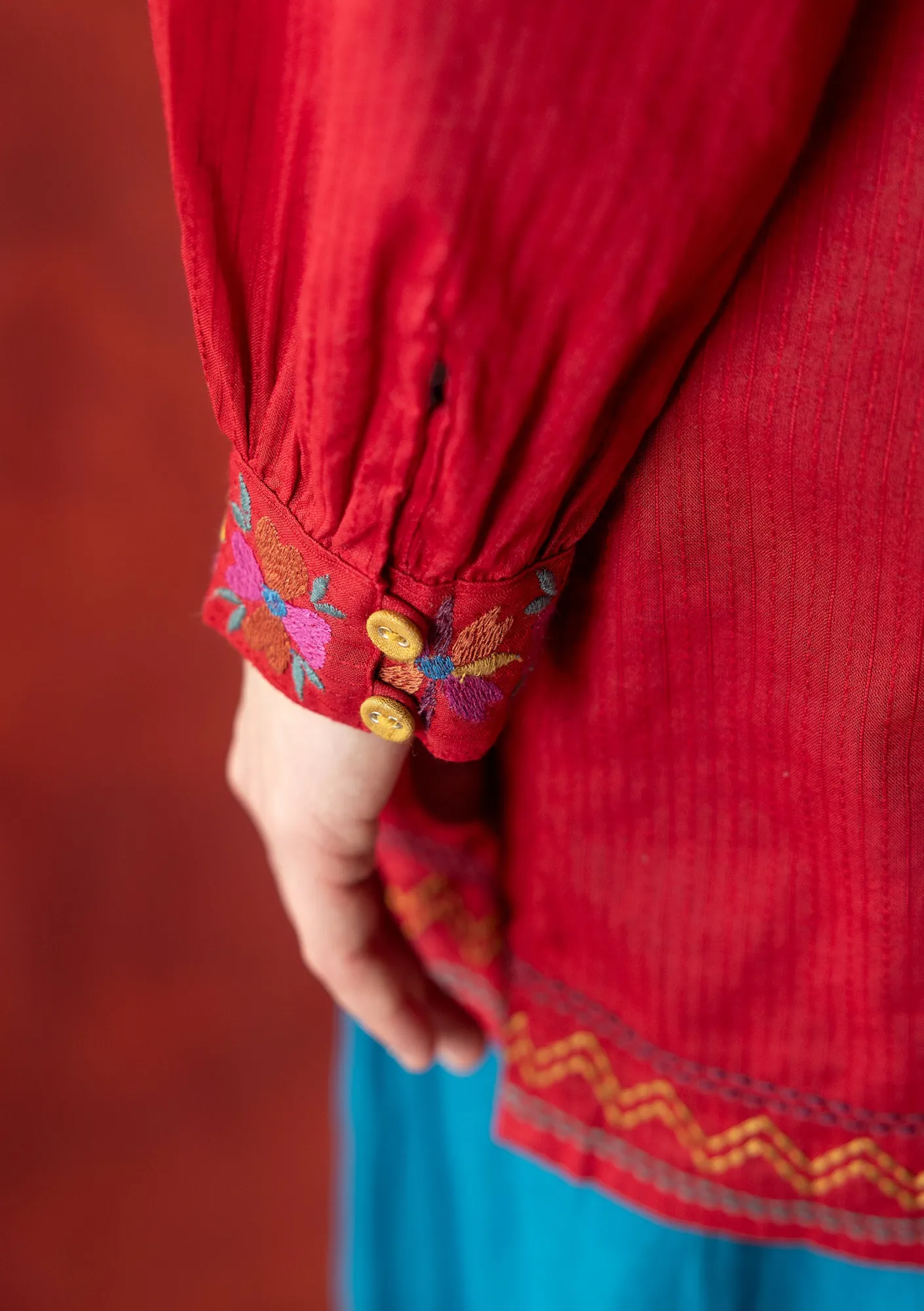 Gudrun Sjödén Tuniken>Webtunika „Wanja“ aus Bio-Baumwolle Mohn