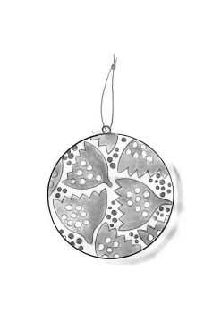 Gudrun Sjödén Dekoration & Accessoires>Weihnachtskugel „Gnistra“ aus Papiermaschee Hellflaschengrün