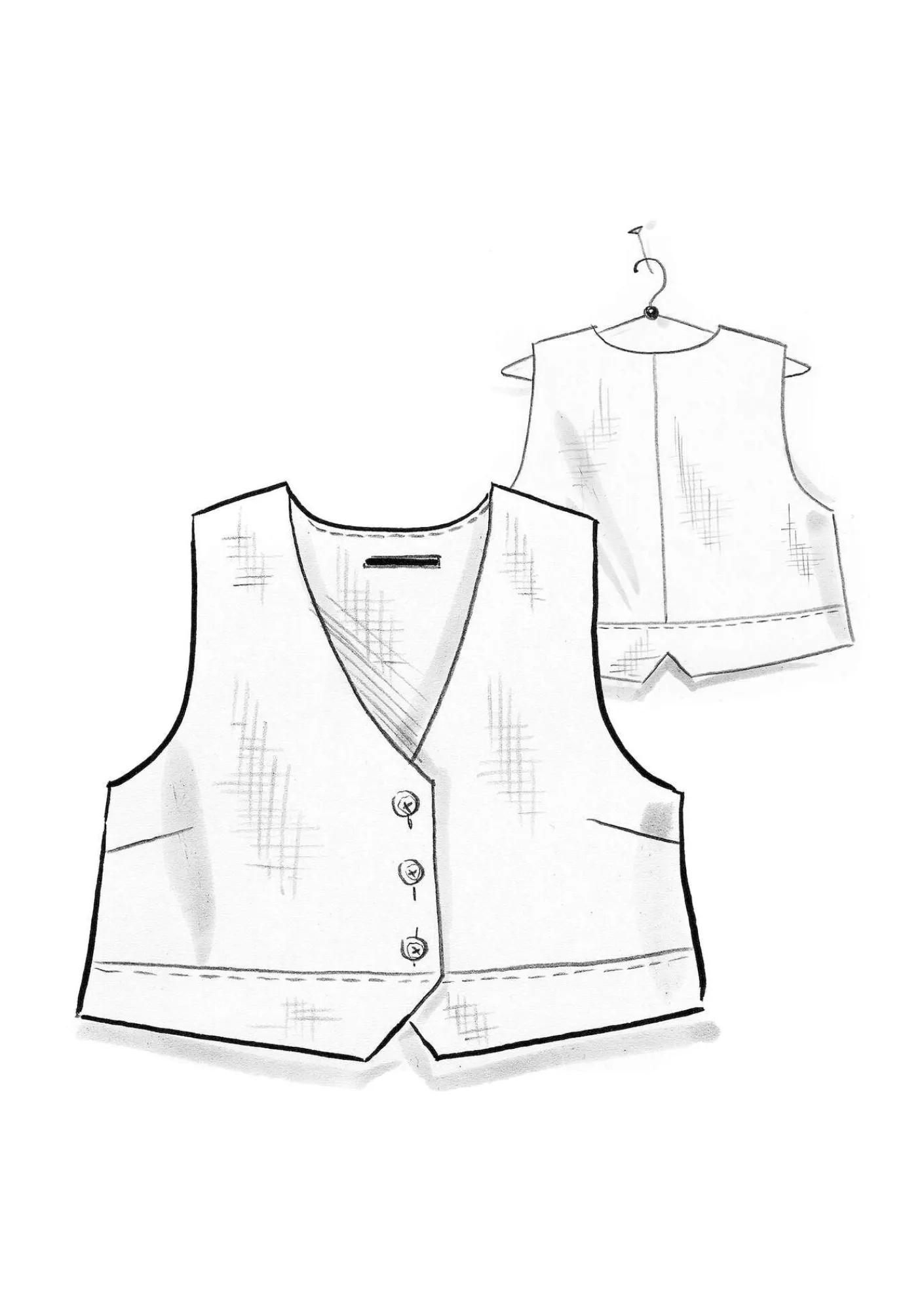 Gudrun Sjödén Westen>Weste „Stina“ aus Bio-Baumwollgewebe Kupfer