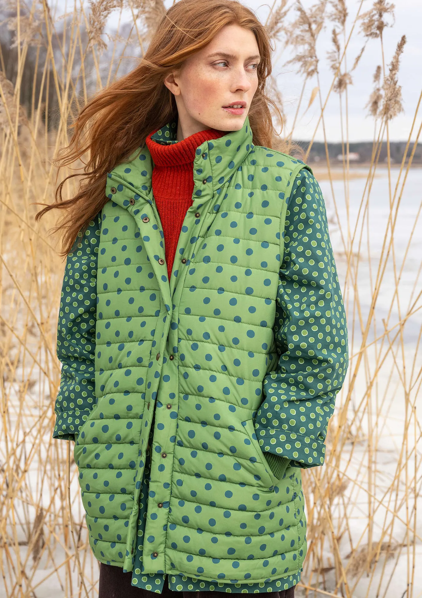 Gudrun Sjödén Westen>Weste „Susan“ aus Recycling-Polyester Kaktus