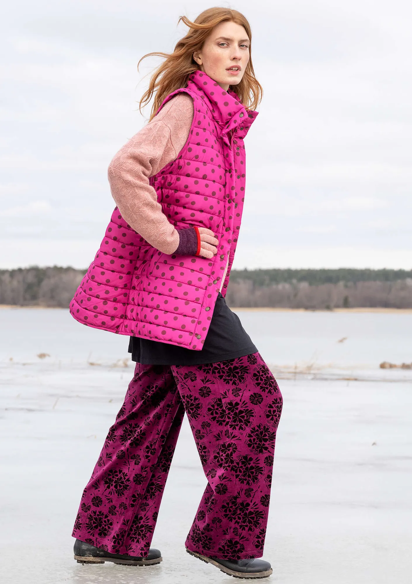 Gudrun Sjödén Westen>Weste „Susan“ aus Recycling-Polyester Cerise