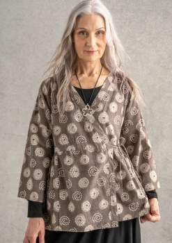 Gudrun Sjödén Blusen>Wickelbluse „Clay“ aus Bio-Baumwolle Kashish