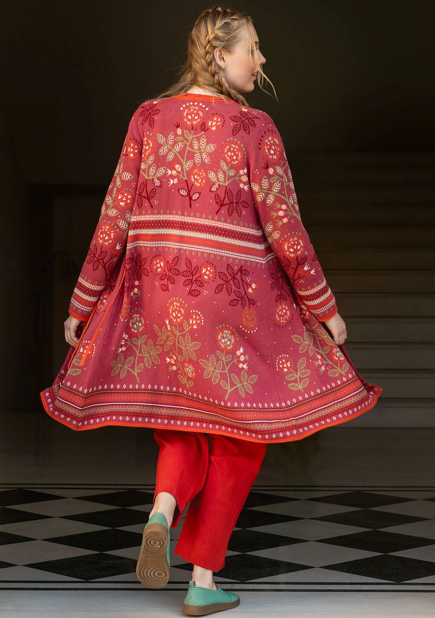 Gudrun Sjödén Strickjacken>Wickeljacke „Lisa“ aus Bio-/Recycling-Baumwolle Feige